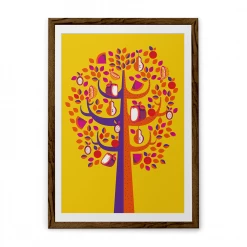 Chumbakdesign Pastel Tree Yellow Wall Art