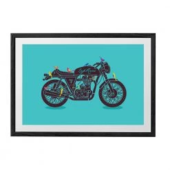 Chumbakdesign Cafe Racer Wall Art - Blue