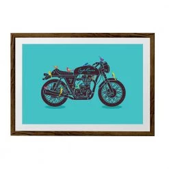 Chumbakdesign Cafe Racer Wall Art - Blue