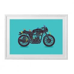 Chumbakdesign Cafe Racer Wall Art - Blue
