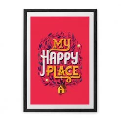 Chumbakdesign Where The Heart Is Wall Art - Pink