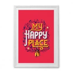 Chumbakdesign Where The Heart Is Wall Art - Pink