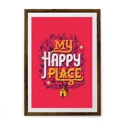 Chumbakdesign Where The Heart Is Wall Art - Pink