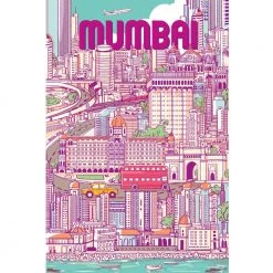 Chumbakdesign City Of Dreams Wall Art - Pink Decor & Living