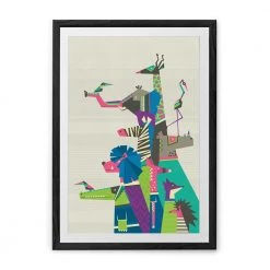 Chumbakdesign Decor & Living Origami Jungle Wall Art - Grey