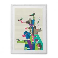 Chumbakdesign Decor & Living Origami Jungle Wall Art - Grey