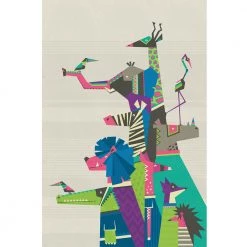 Chumbakdesign Decor & Living Origami Jungle Wall Art - Grey