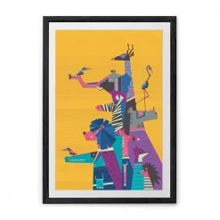 Chumbakdesign Origami Jungle Wall Art - Orange