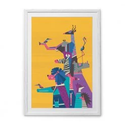 Chumbakdesign Origami Jungle Wall Art - Orange