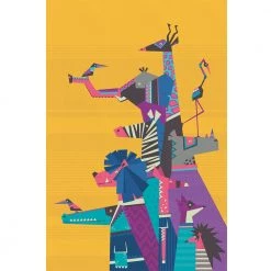 Chumbakdesign Origami Jungle Wall Art - Orange