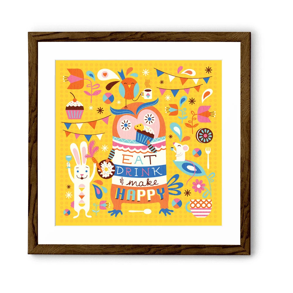 Chumbakdesign Make Happy Wall Art - Yellow Decor & Living 10 Chumbakdesign Make Happy Wall Art - Yellow Decor & Living