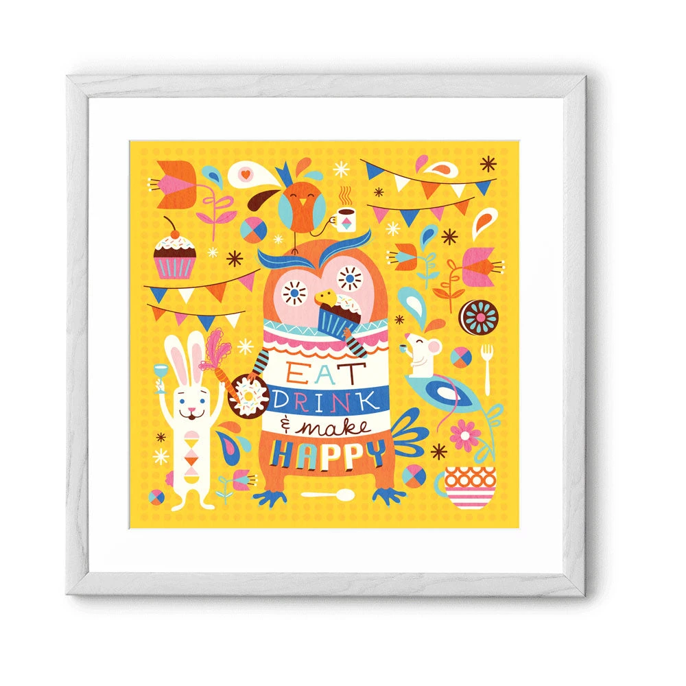 Chumbakdesign Make Happy Wall Art - Yellow Decor & Living 11 Chumbakdesign Make Happy Wall Art - Yellow Decor & Living