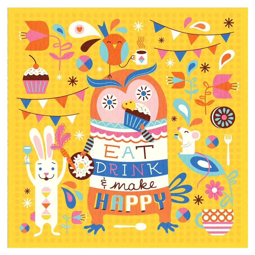 Chumbakdesign Make Happy Wall Art - Yellow Decor & Living 5 Chumbakdesign Make Happy Wall Art - Yellow Decor & Living