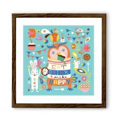 Chumbakdesign Decor & Living Make Happy Wall Art - Blue