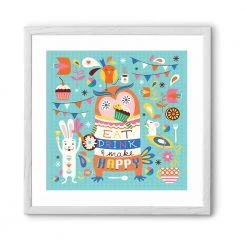 Chumbakdesign Decor & Living Make Happy Wall Art - Blue