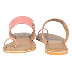 Chumbakdesign Buttoned Up Pink Sliders