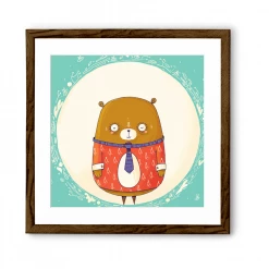 Chumbakdesign Decor & Living Circle Bear Blue Wall Art