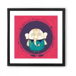 Chumbakdesign Decor & Living Circle Elephant Red Wall Art