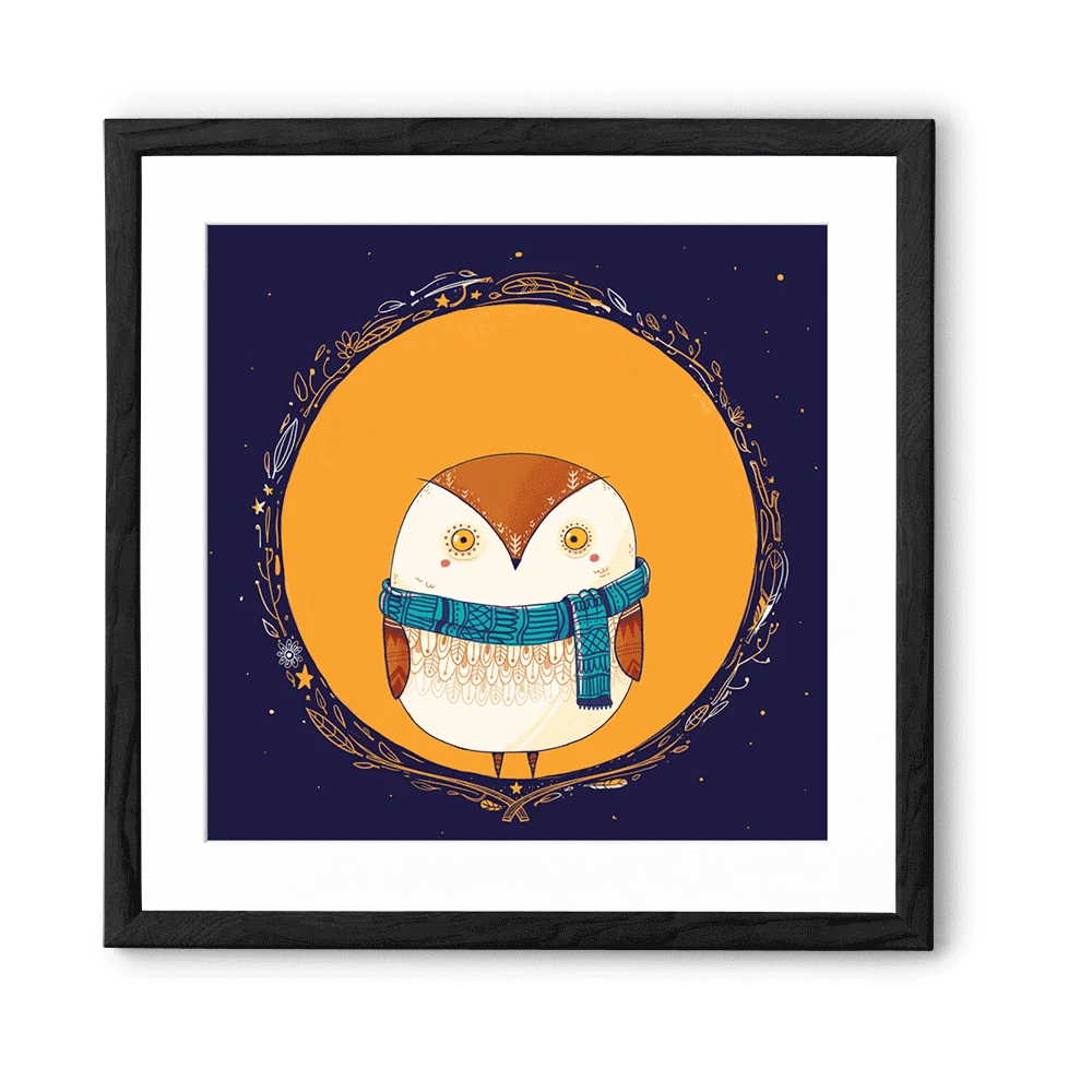 Chumbakdesign Circle Owl Orange Wall Art 11 Chumbakdesign Circle Owl Orange Wall Art