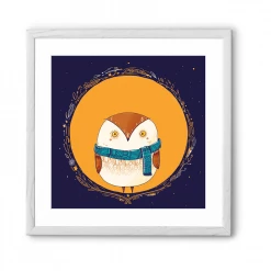 Chumbakdesign Circle Owl Orange Wall Art 15 Chumbakdesign Circle Owl Orange Wall Art