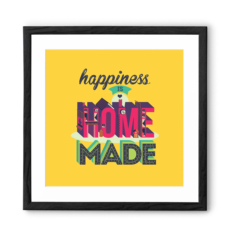 Chumbakdesign Happiness Home Yellow Wall Art Decor & Living 3 Chumbakdesign Happiness Home Yellow Wall Art Decor & Living