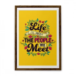 Chumbakdesign Life Yellow Wall Art Decor & Living