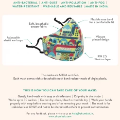 Chumbakdesign Chumbak Beauty New And Improved 'The Brighter Side' Face Masks For Kids Of All Ages (Unisex) - Set Of 2