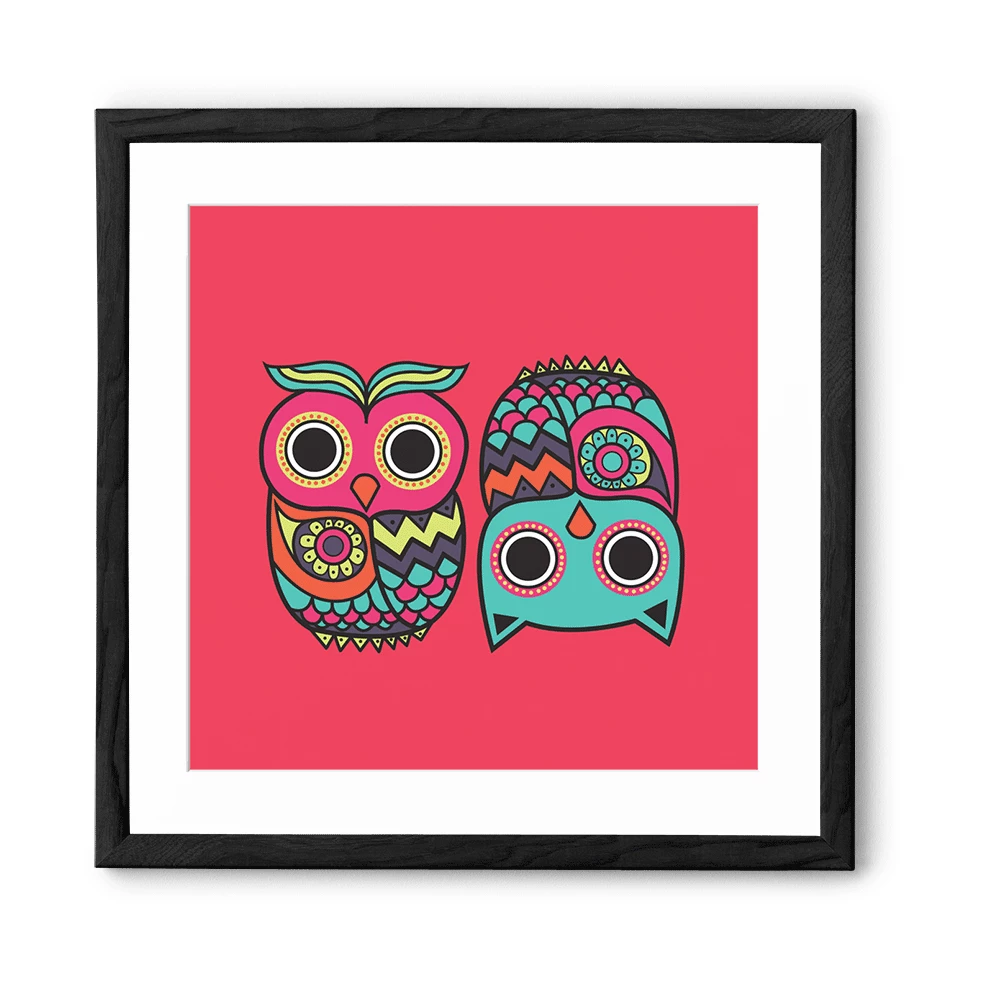 Chumbakdesign Owl Pink Wall Art 3 Chumbakdesign Owl Pink Wall Art