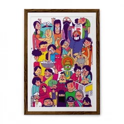 Chumbakdesign Faces Colorful Wall Art Decor & Living