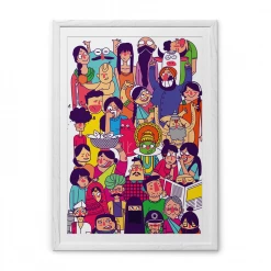 Chumbakdesign Faces Colorful Wall Art Decor & Living