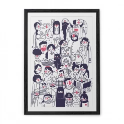 Chumbakdesign Decor & Living Faces Grey Wall Art