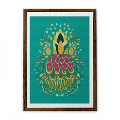 Chumbakdesign Pineapple Teal Wall Art 24 Chumbakdesign Pineapple Teal Wall Art