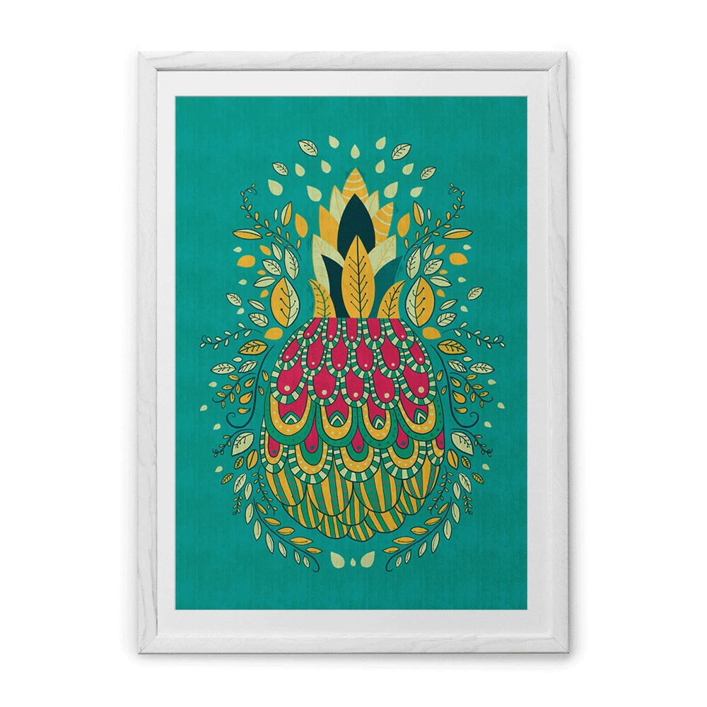 Chumbakdesign Pineapple Teal Wall Art 9 Chumbakdesign Pineapple Teal Wall Art