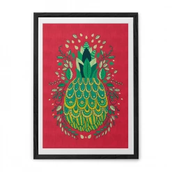 Chumbakdesign Pineapple Pink Wall Art