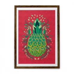 Chumbakdesign Pineapple Pink Wall Art