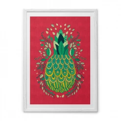 Chumbakdesign Pineapple Pink Wall Art