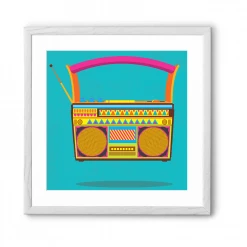 Chumbakdesign Radio Blue Wall Art Decor & Living