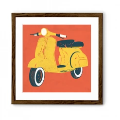 Chumbakdesign Decor & Living Scooter Red Wall Art
