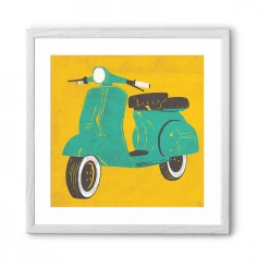 Chumbakdesign Scooter Yellow Wall Art Decor & Living