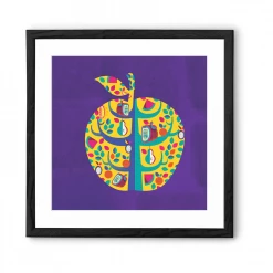 Chumbakdesign Square Apple Purple Wall Art Decor & Living