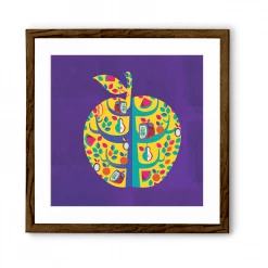 Chumbakdesign Square Apple Purple Wall Art Decor & Living
