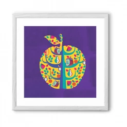 Chumbakdesign Square Apple Purple Wall Art Decor & Living
