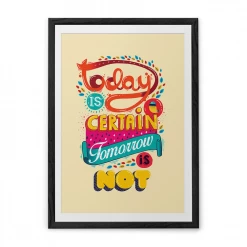 Chumbakdesign Decor & Living Today Is Certain Off White Wall Art