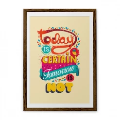 Chumbakdesign Decor & Living Today Is Certain Off White Wall Art