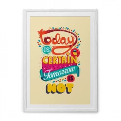 Chumbakdesign Decor & Living Today Is Certain Off White Wall Art