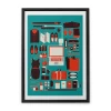 Chumbakdesign Travel Teal Wall Art Decor & Living 1 Chumbakdesign Travel Teal Wall Art Decor & Living