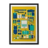 Chumbakdesign Decor & Living Travel Yellow Wall Art